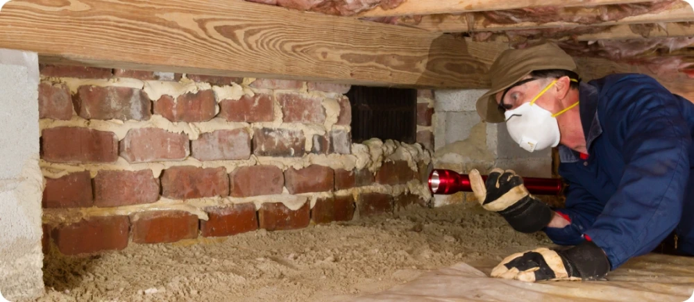 inspecting crawl space